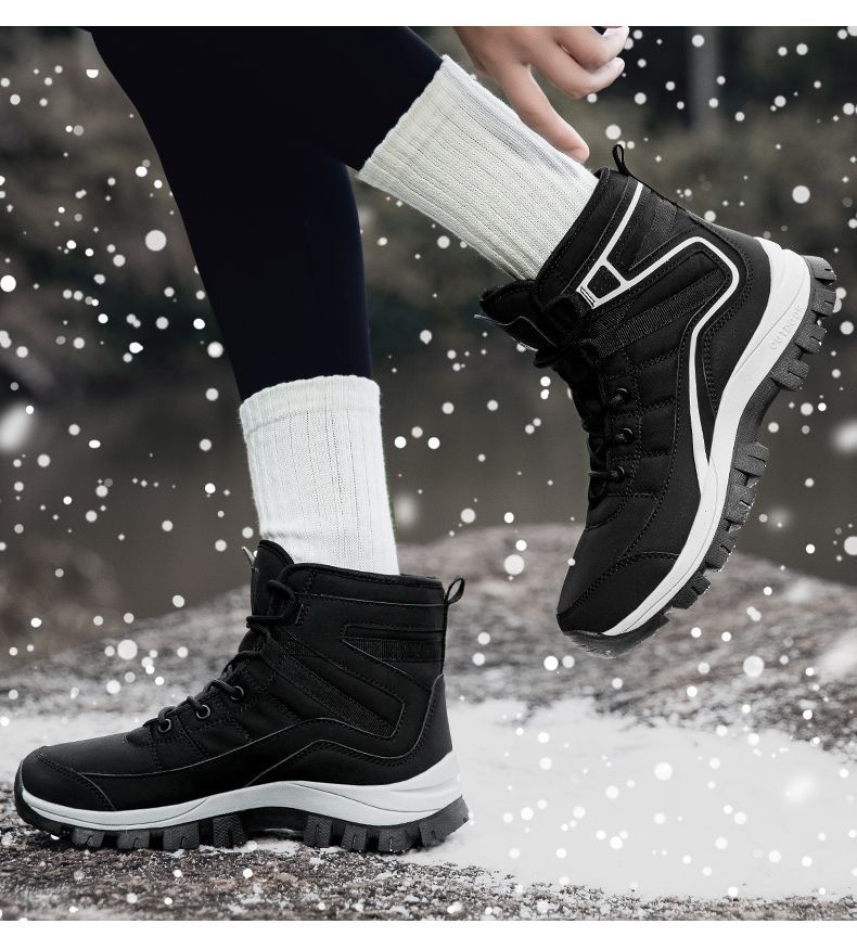 Zees Northeast Winter Boots For Women, Waterproof, Non-Slip, Warm, Fleece-Lined, Thickened, Comfortable, Outdoor Hiking, Snow_voghion.com