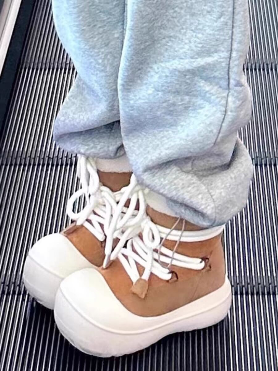 Zees Thick-Soled Warm Furry Snow Short For Women 2025 New Winter Height-Increasing Moon Ugly-Cute Ski High Boots_voghion.com