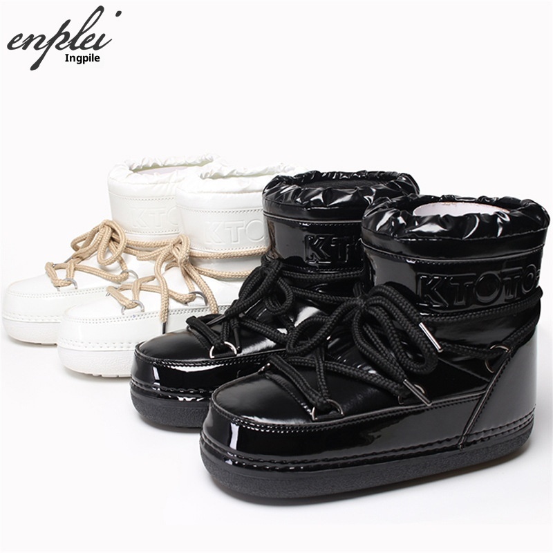 Zees Y032 Ciepłe śniegowe buty damskie 2025 Nowe zimowe damskie buty Moon z cienką podeszwą do połowy łydki, wodoodporne_voghion.com