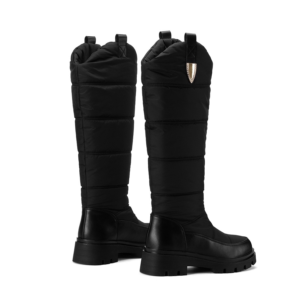 Zees Please Proceed The New Store To Place An Order For In-stock Items - Down Fabric Waterproof Thick Fur Snow High Boots_voghion.com