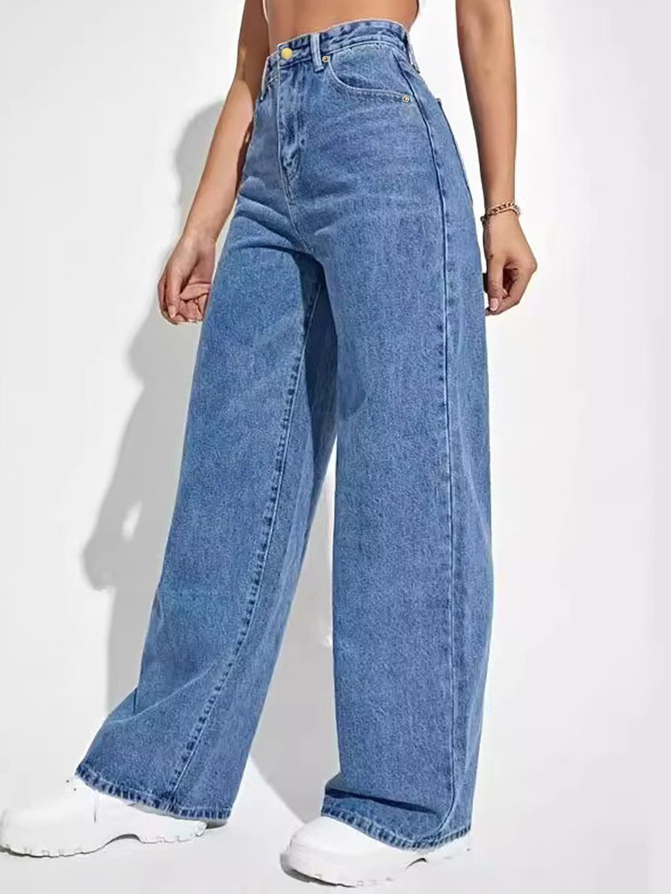 ChicShe 2025 Nw Jans Loos Straight Cross-Bordr Europan And Amrican AliExprss Womn's Long Pants Factory Dirct_voghion.com