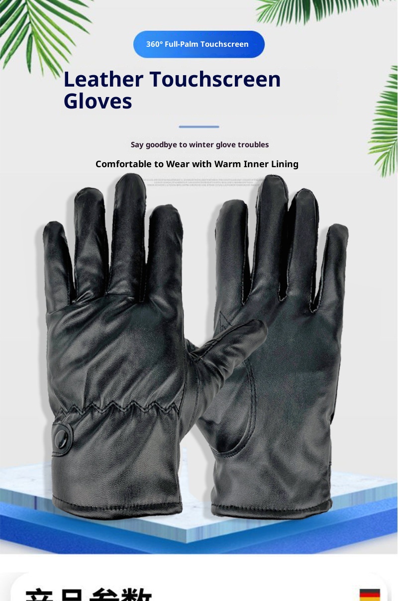 ragazzo Ragazzo PU Pelle All'ingrosso Per Uomo E Donna Inverno Caldo Antivento Guanti In Pile Spessi Nero Nuovo Touchscreen_voghion.com