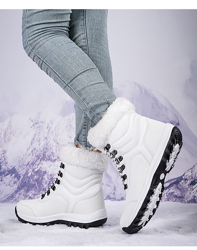 Zees Outdoor Boots 2023 Winter Warm Fleece Lined Thickened Waterproof Non-Slip Northeast Snow Village Skiing Big Cotton Shoes_voghion.com