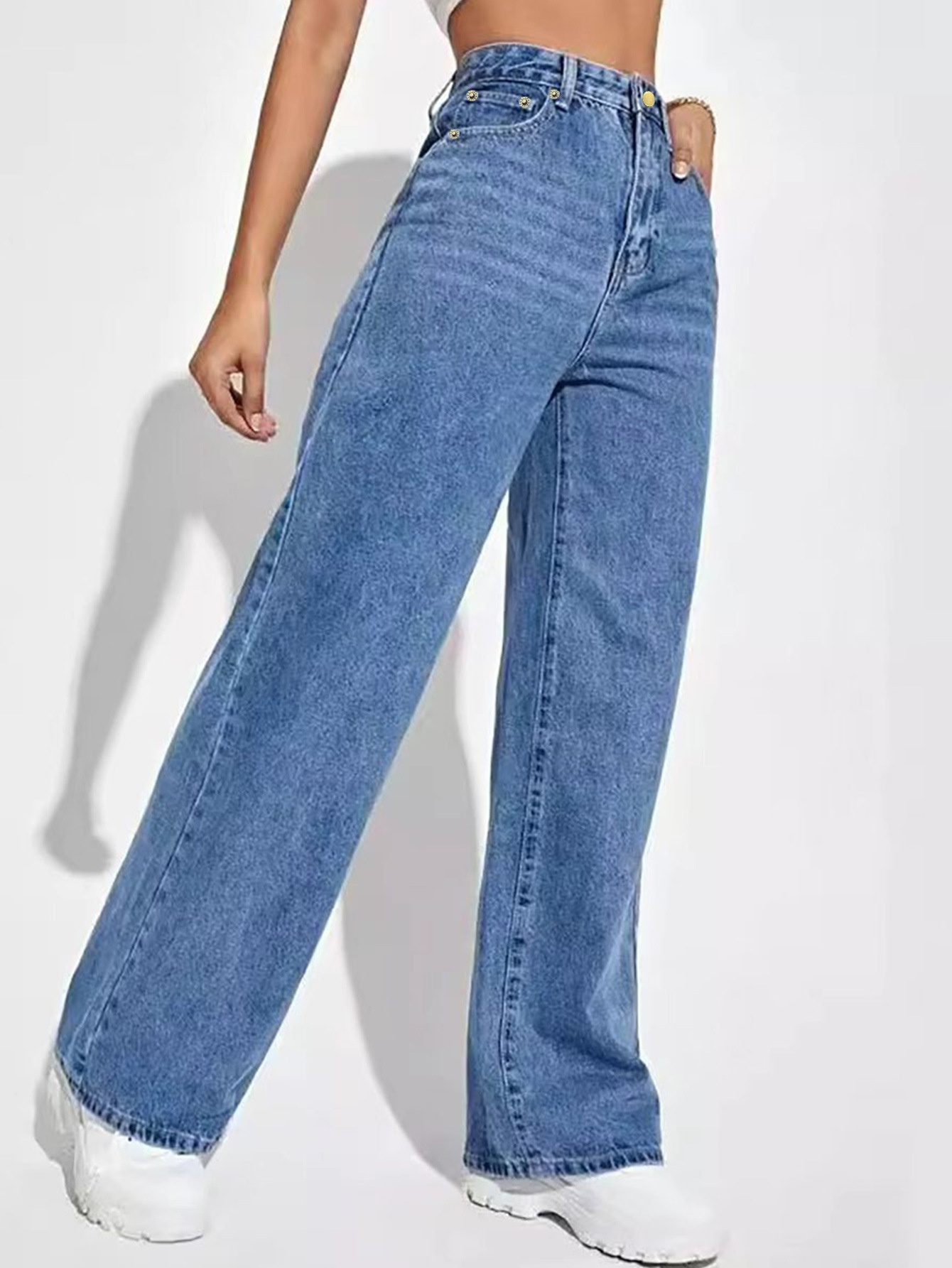 ChicShe 2025 Nw Jans Loos Straight Cross-Bordr Europan And Amrican AliExprss Womn's Long Pants Factory Dirct_voghion.com