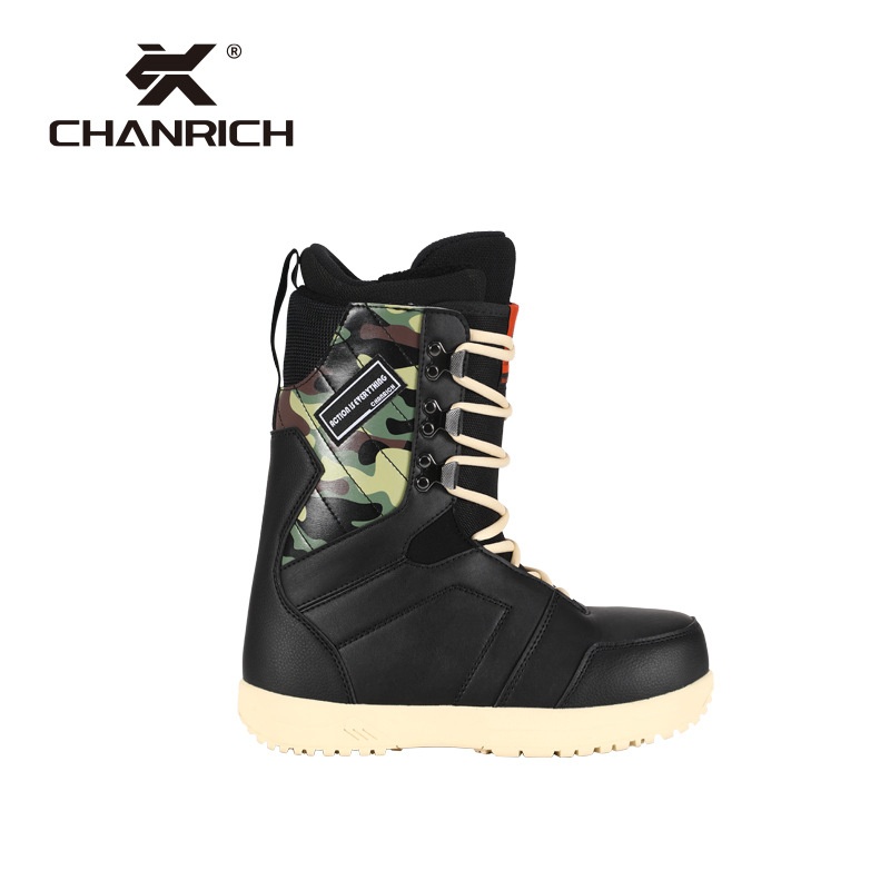 Zees CHANRICH Snowboardlaarzen Traditionele veterschoenen Antislip Warm Schokabsorptie Heren en Dames Waterdicht Trendy_voghion.com
