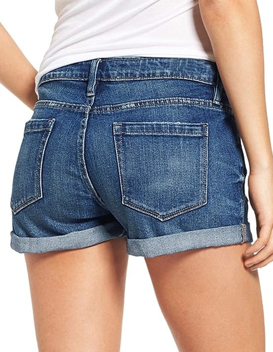 ChicShe European And American Foreign Trade Cross-Border Source Stretch Ripped Cuffed Denim Shorts For Women_voghion.com