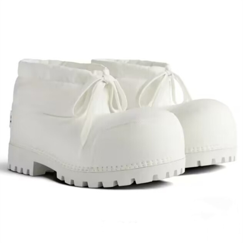 Zees Couple's Cute Big Head Ski 2024 Winter New Drawstring Lace Snow Thick Sole Height Increasing Warm Short Boots_voghion.com