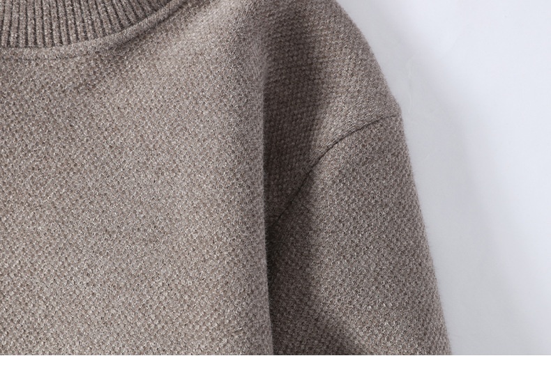 Maglione invernale da uomo, in pile spesso e largo, tinta unita, con scollo rotondo, lavabile in lavatrice, lavorato a maglia, per uomo_voghion.com