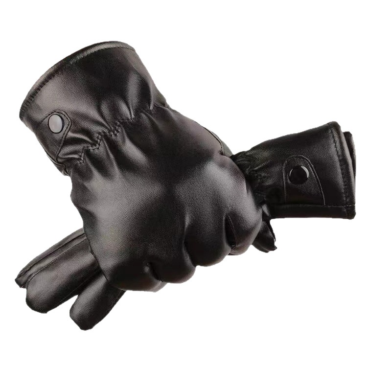 ragazzo Ragazzo PU Pelle All'ingrosso Per Uomo E Donna Inverno Caldo Antivento Guanti In Pile Spessi Nero Nuovo Touchscreen_voghion.com