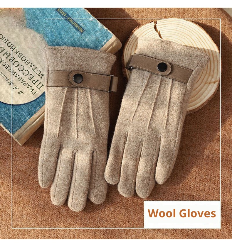 boy Boy 2025 New Men's Winter Wool Warm Full Finger Fashion Outdoor Touchscreen Fleece Cycling Gloves_voghion.com