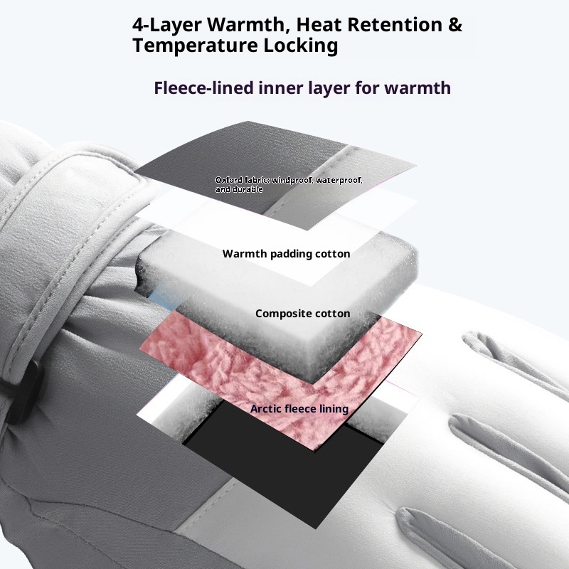 Boy Zhaodengsheng Winterski für Damen und Herren, wasserabweisend, winddicht, warm, dick gefüttert, rutschfest, Touchscreen-kompatibel, geeignet zum Radfahren_voghion.com