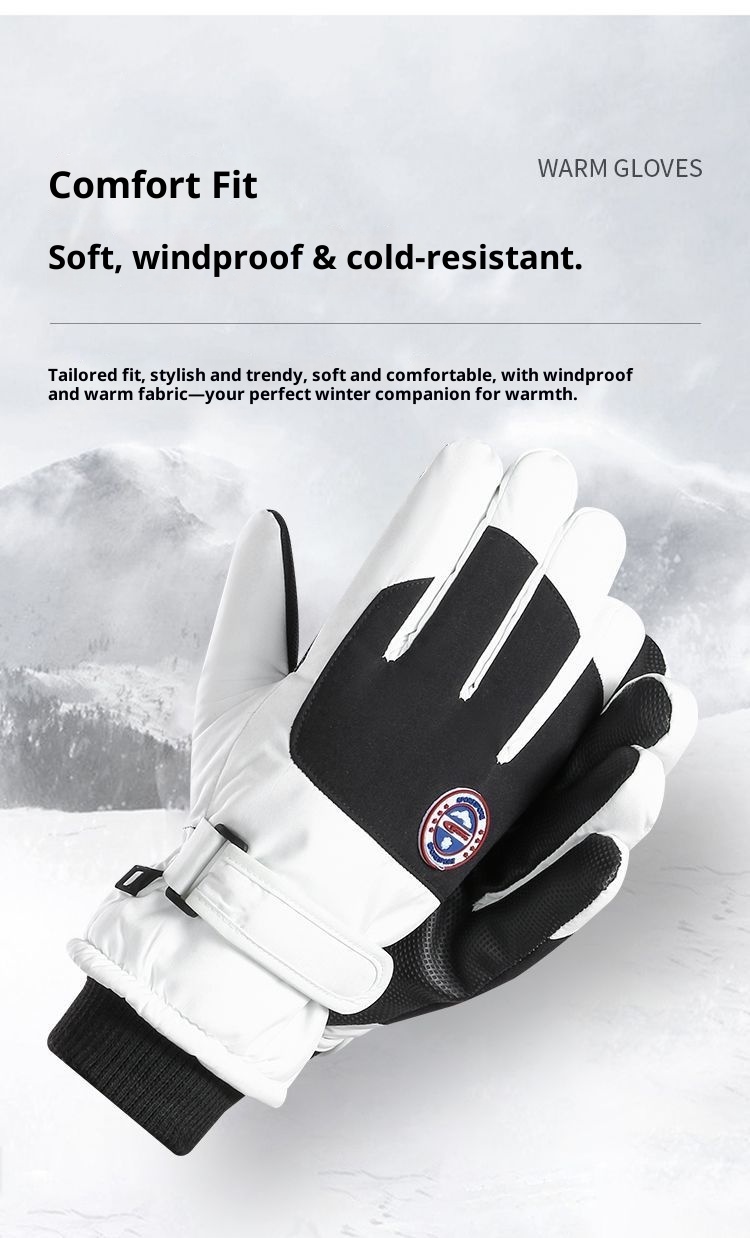 Boy Winterski für Damen und Herren, Touchscreen, warm, wasserdicht, kältebeständig, fleecegefüttert, dick gefüttert, winddicht, Outdoor_voghion.com