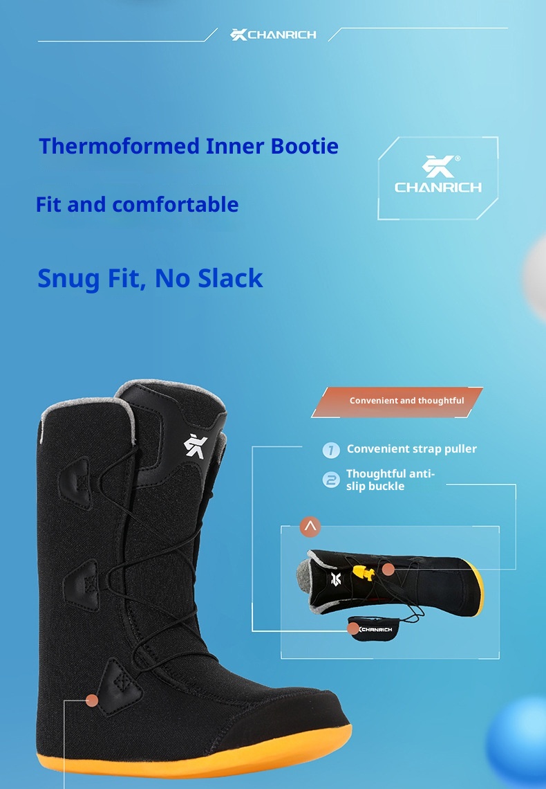 Zees Outdoor Sports Snowboard Shoes For Men Women, Traditional Lace-up Style, Beginner All-around Ski Equipment, Cold-proof_voghion.com