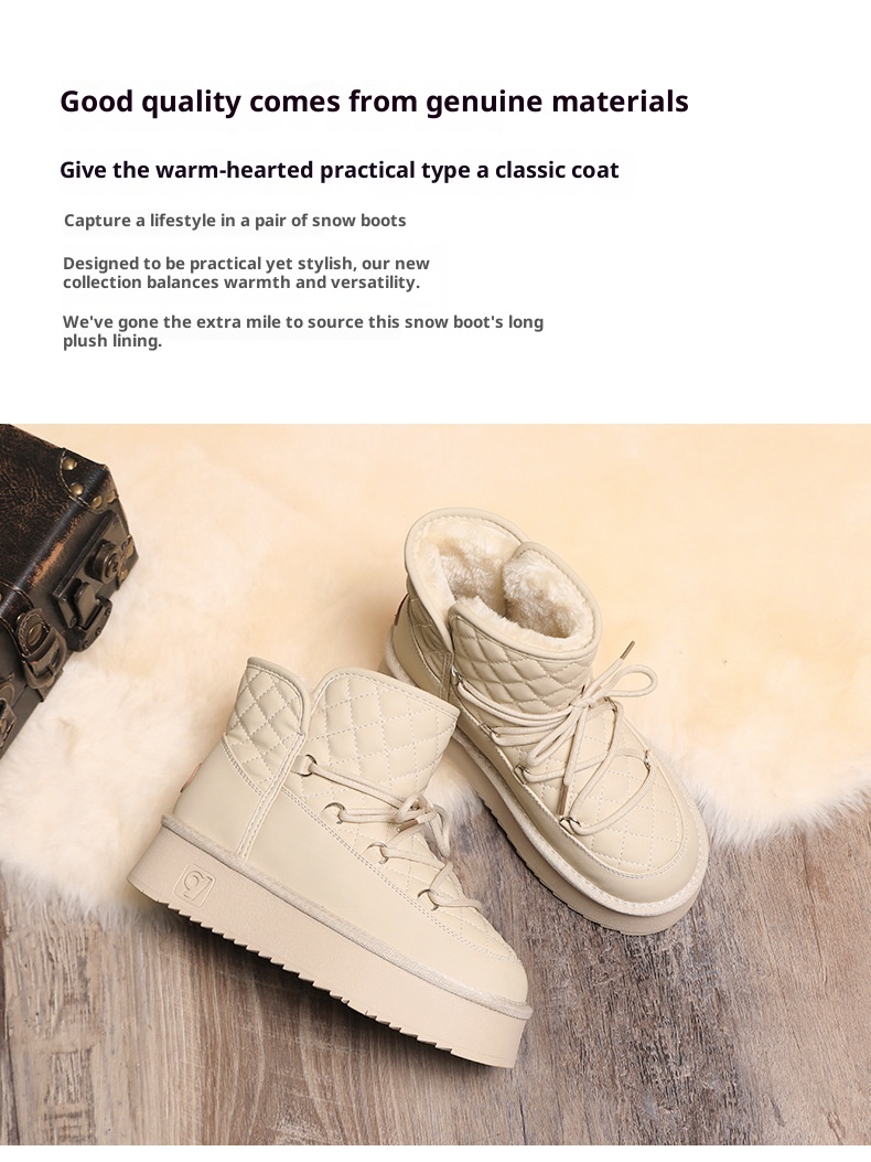 Zees Country Tour Special Same Style Height-Increasing Snow Space Walk Ski Boots Non-Slip Warm 5911_voghion.com