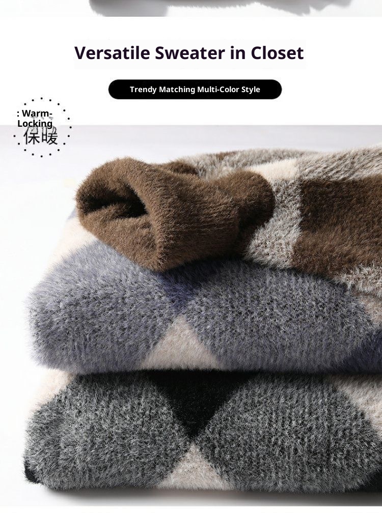 boy Boy Boy Boy Teenagers' Thickened Mink Wool Sweater Boys, Winter Trendy Half Turtleneck Base Knitwear For Middle And High School_voghion.com