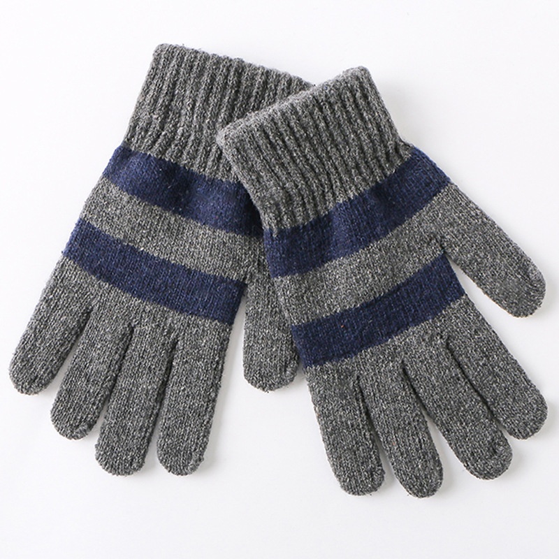 Gants chauds d'hiver pour hommes et femmes, imperméables au froid, en laine et velours tricotées, jacquard, pour la vente ambulante._voghion.com