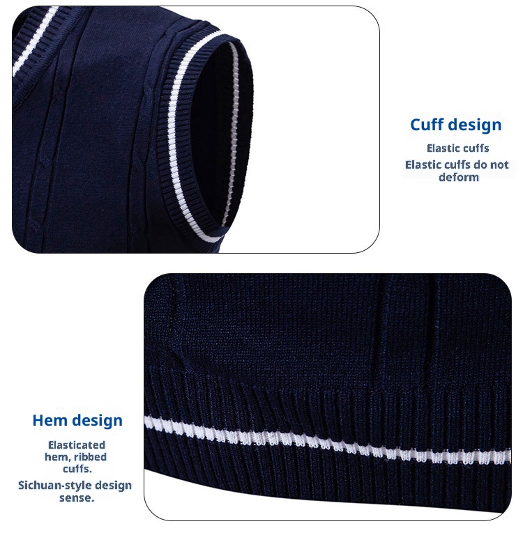 boy Boy Boy Boy Men's Knitted Vest V-Neck Sleeveless Sweater Spring Autumn New Fashion Casual Base Layer_voghion.com