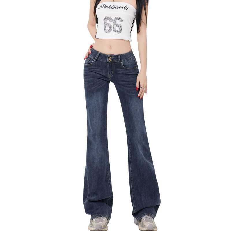 ChicShe ChicShe Wholesale American Retro Low Waist Hot Girl Flared Spring New Embroidered Stretch Slim Fit Slimming Jeans Women's Pants_voghion.com