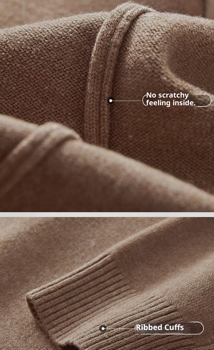 boy Boy Boy Boy Autumn Winter New High Collar Sweater Men Solid Color Inner Layer Knitted Men's Casual Business Slim Fit Base Shirt_voghion.com