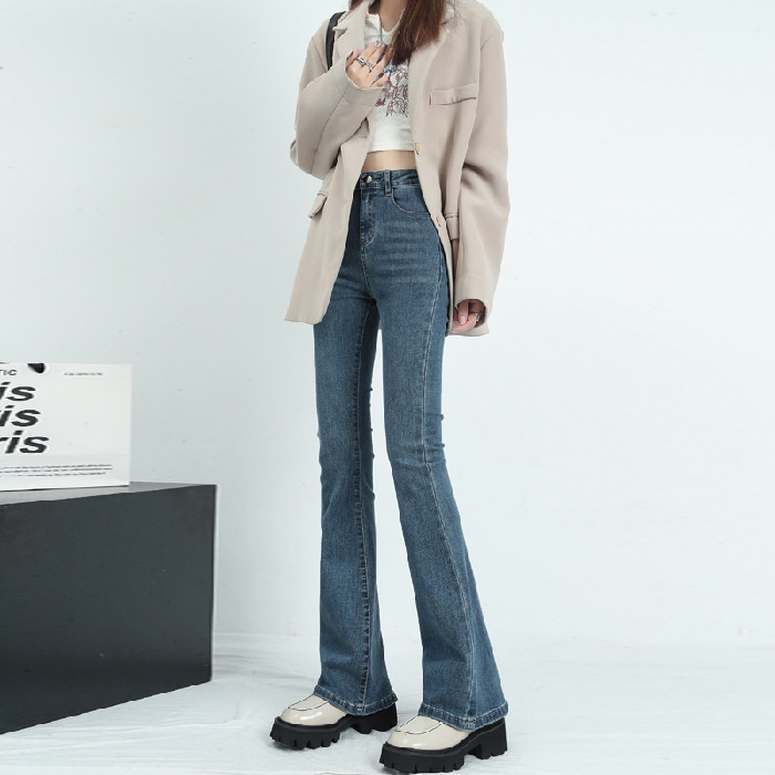 ChicShe 2024 New High Waist Stretch Jeans Spring Autumn Slim Fit Tall Fashion Versatile Elegant Flared Pants_voghion.com