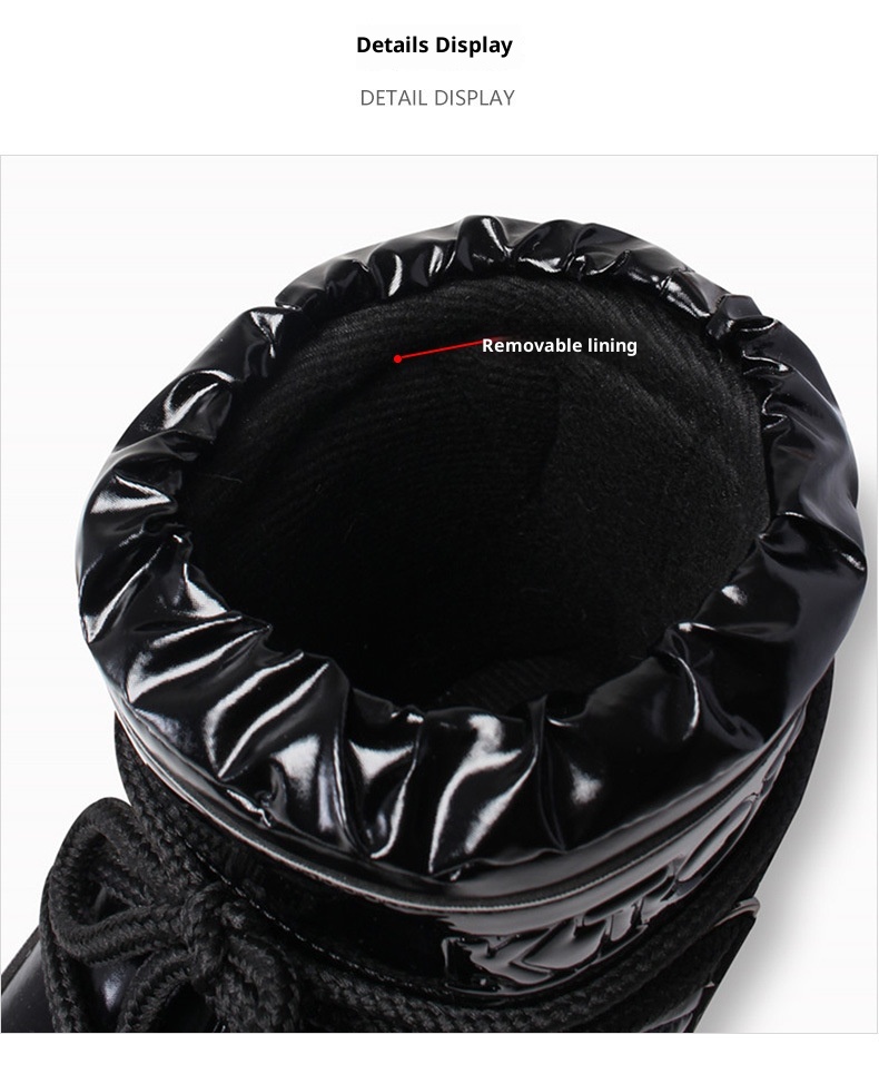 Zees Y032 Ciepłe śniegowe buty damskie 2025 Nowe zimowe damskie buty Moon z cienką podeszwą do połowy łydki, wodoodporne_voghion.com