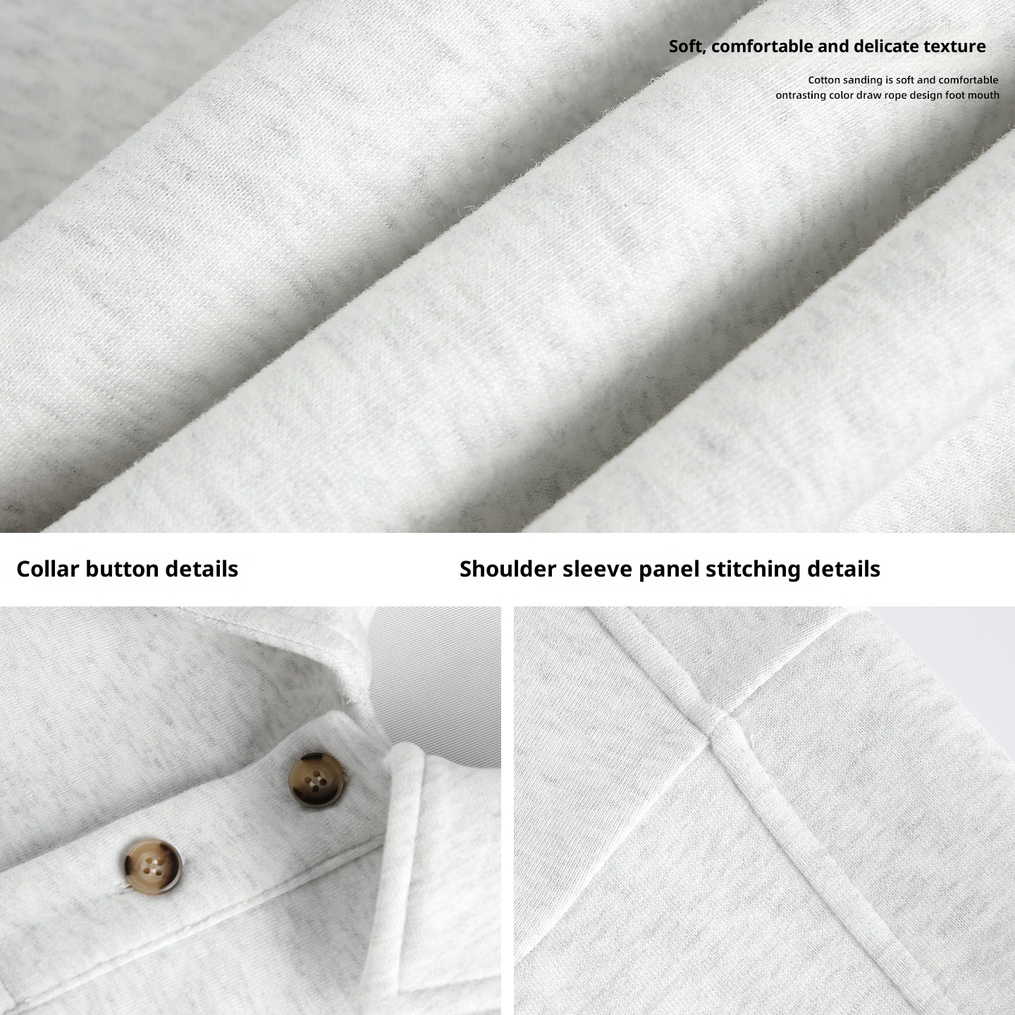 Sweat-shirt Boy Boy 380g épais à col rabattu pour homme, style automne, coupe ample, léger, style vintage Old Money_voghion.com