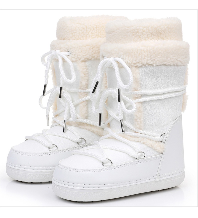 Zees Y035 Export European Lamb Wool High Tube Suede Space Women's Ski Northeast Snow Country Moon Boots Warm_voghion.com