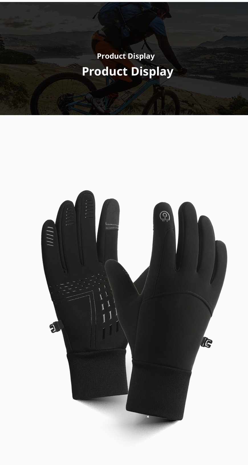 Jungen-Handschuhe für Herbst und Winter, warm, geeignet für Radfahren, Skifahren, Bergsteigen, Autofahren, Reiten, Fleece, Touchscreen-kompatibel, rutschfest_voghion.com