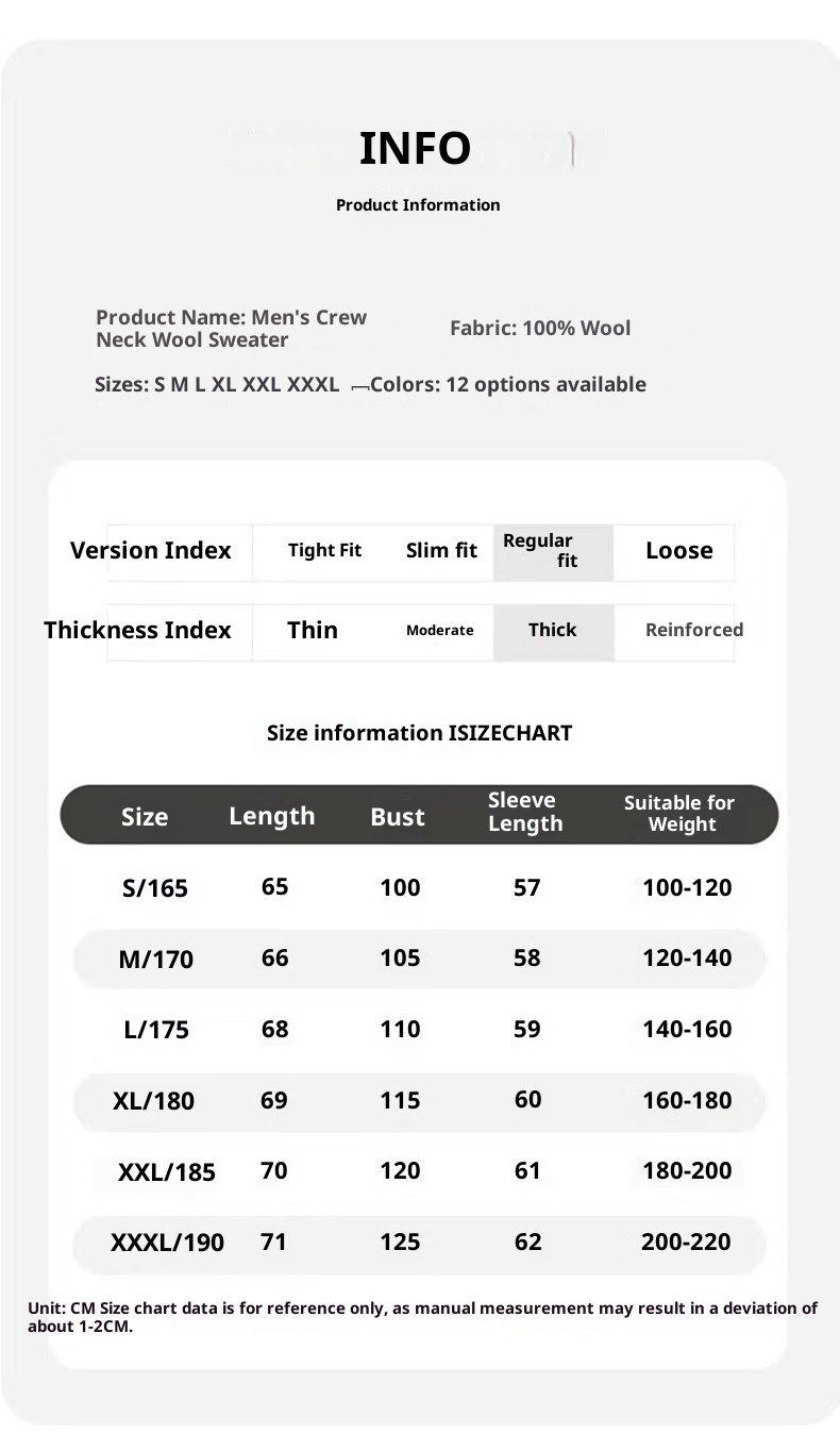 Maglione spesso da uomo in pura lana con scollo a V, autunno inverno 2024, nuovo modello casual da lavoro, con scollo a cuore_voghion.com