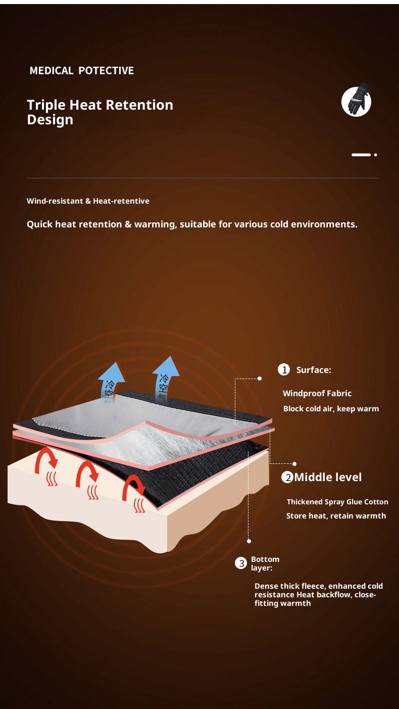 Boy Ski 2025 Winter Herren und Damen Outdoor Bergsteigen Winddicht Kältedicht Fleecegefüttert Touchscreen Verdickt Warme Handschuhe_voghion.com