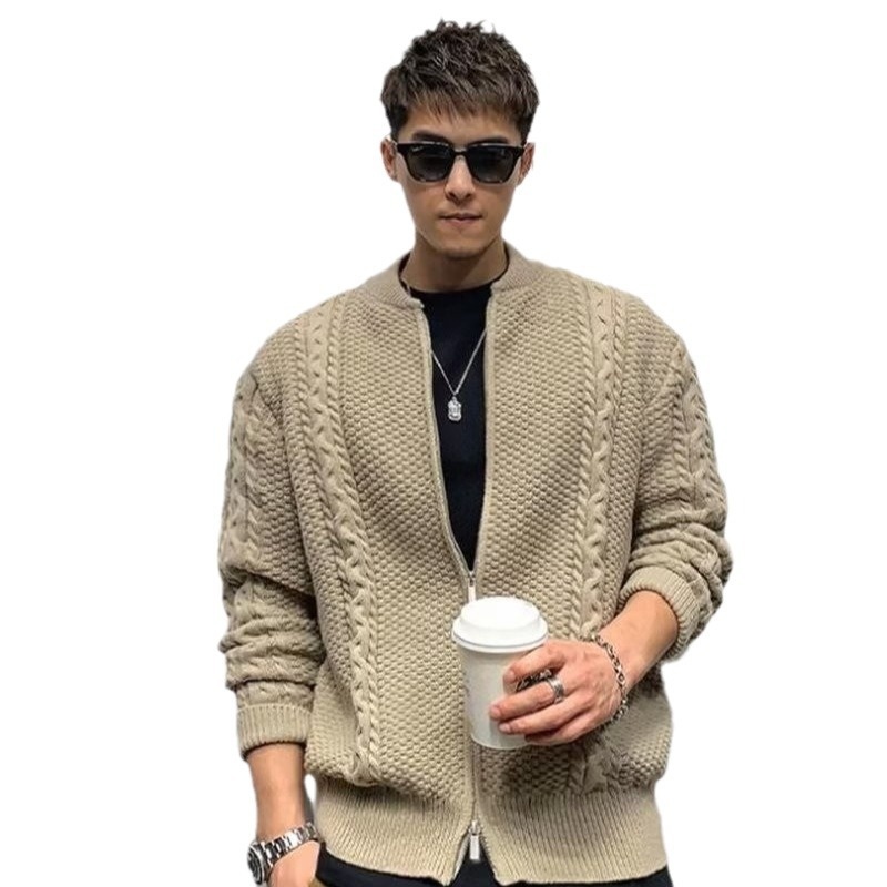 boy Boy Boy Boy Japanese Autumn Thick Men Korean Version Trendy Loose Knitwear Winter Ins Hong Kong Style Lazy Sweater Coat_voghion.com
