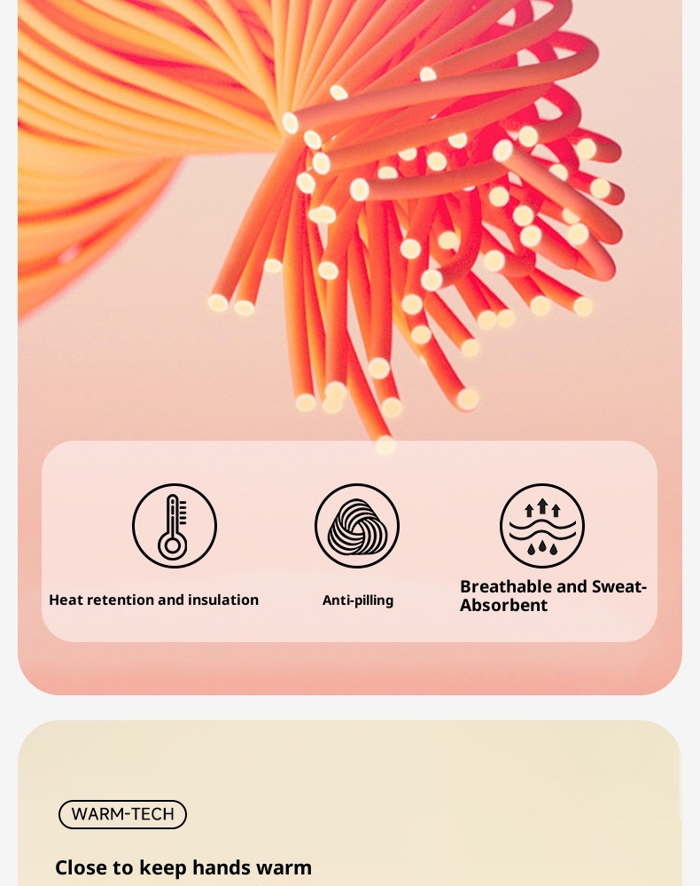 boy Boy Warm Gloves For Women, Heat-Generating, Anion Wool, Silk, Touchscreen, Autumn And Winter, Fingerless, Student, Men,_voghion.com