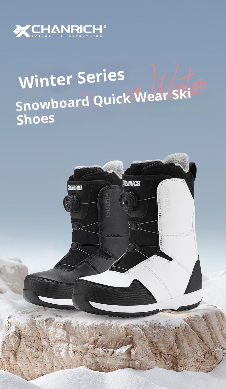 Zees Adult Snowboard BOA Staaldraad Gesp Snel Draagbare Schoenen Heren en Dames Ski-uitrusting Warme Antislip Sneeuwlaarzen_voghion.com