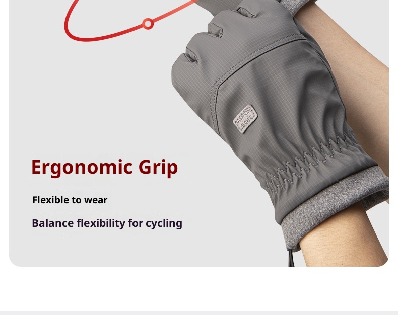 boy Boy Cycling Men Fleece Lined Thickened Warm Women Windproof Touchscreen Winter Electric Bike Gloves_voghion.com