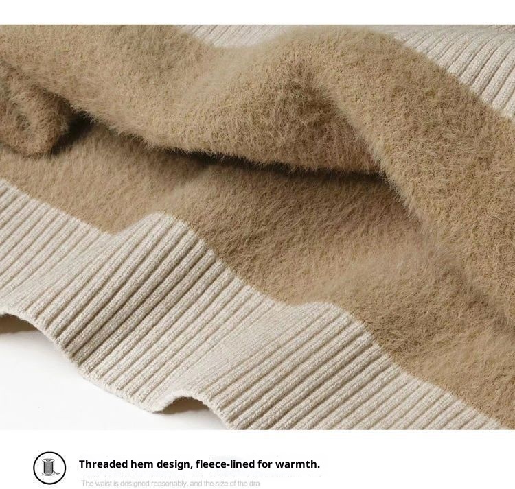 boy Boy Boy Boy Half Turtleneck Sweater For Men, Fleece-Lined Thickened, Autumn And Winter, Mid-Neck, Solid Color, Student Base Layer,_voghion.com