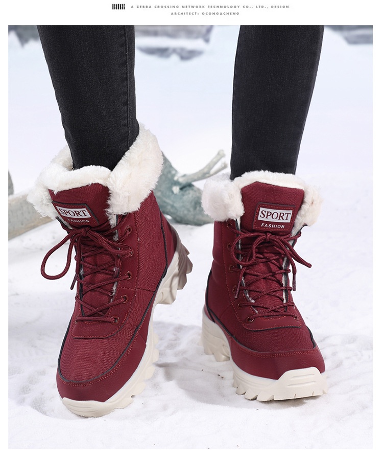 Zees Foreign Trade Outdoor antislip dikke warme katoenen schoenen voor dames Winter Northern Travel Ski Snowboots grote maat_voghion.com