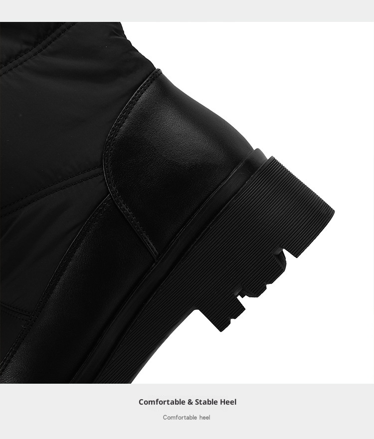 Zees Please Proceed The New Store To Place An Order For In-stock Items - Down Fabric Waterproof Thick Fur Snow High Boots_voghion.com