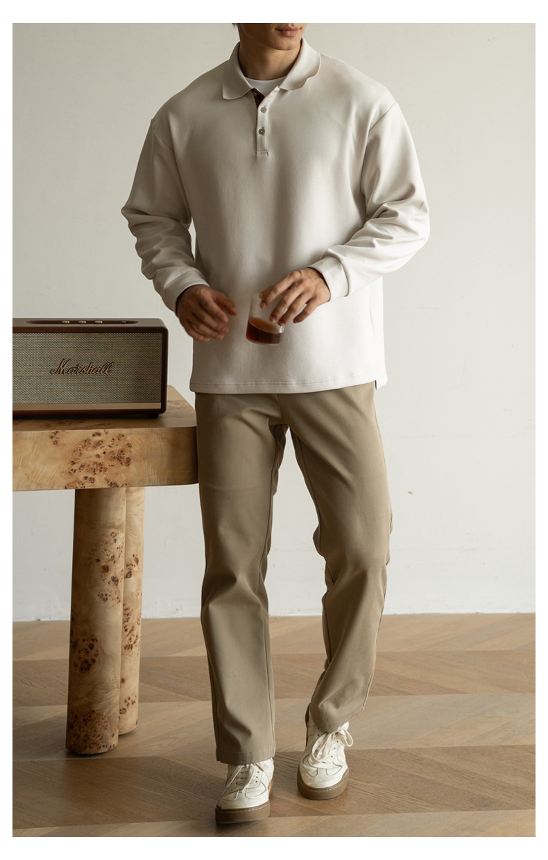 ragazzo Ragazzo Vecchio Stile Italiano in Cotone Tridimensionale con Strato d'Aria Leggero e Caldo Polo da Uomo Autunno e Inverno 2025_voghion.com