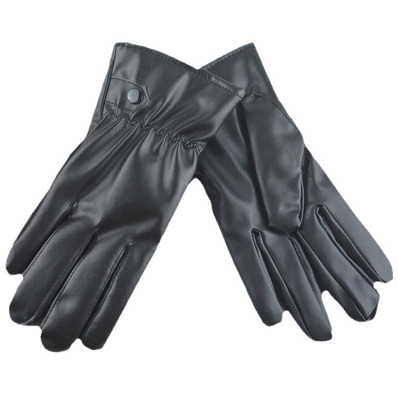 boy Boy Autumn Winter New Touchscreen Warm Fleece PU Leather Motorcycle Outdoor Fashion Windproof Coldproof Unisex Gloves_voghion.com