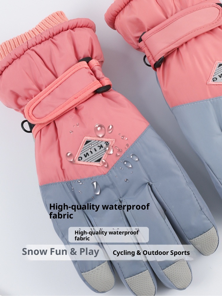 jongen Jongen Herfst Winter Ski Mannen Vrouwen Koppels Fietsen Sport Fleece Gevoerd Verdikt Winddicht Waterdicht Koudebestendig Touchscreen_voghion.com