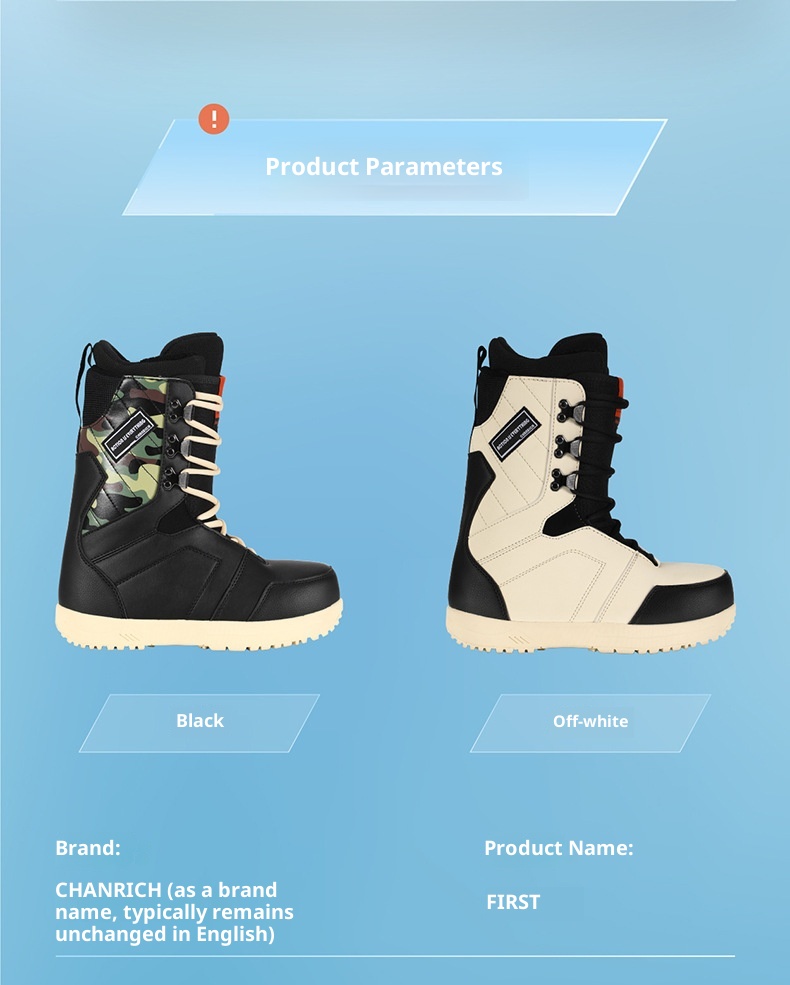 Zees CHANRICH Snowboardlaarzen Traditionele veterschoenen Antislip Warm Schokabsorptie Heren en Dames Waterdicht Trendy_voghion.com