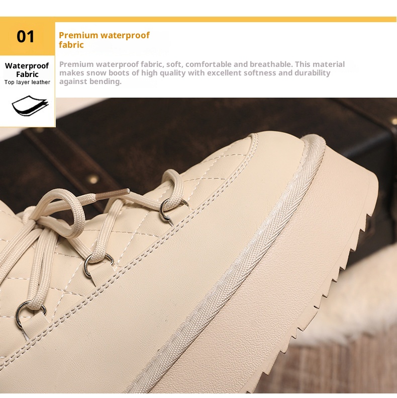 Zees Country Tour Special Same Style Height-Increasing Snow Space Walk Ski Boots Non-Slip Warm 5911_voghion.com