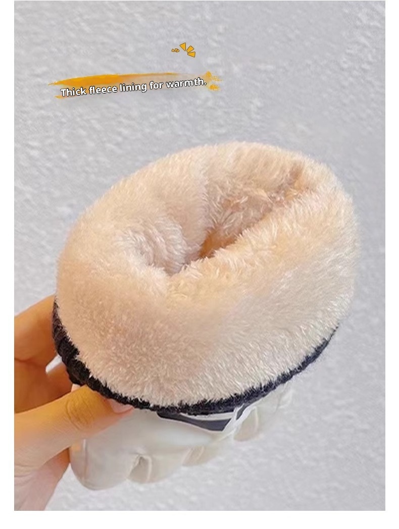 Guanti da sci invernali per bambini, foderati in pile, spessi, caldi, per bici elettrica, antiscivolo, impermeabili, touchscreen, stile coppia_voghion.com