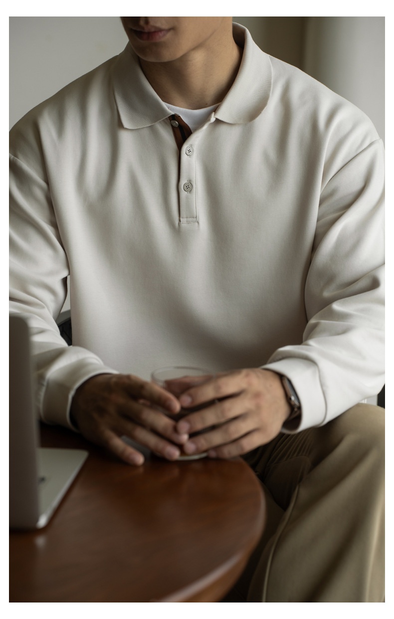 ragazzo Ragazzo Vecchio Stile Italiano in Cotone Tridimensionale con Strato d'Aria Leggero e Caldo Polo da Uomo Autunno e Inverno 2025_voghion.com