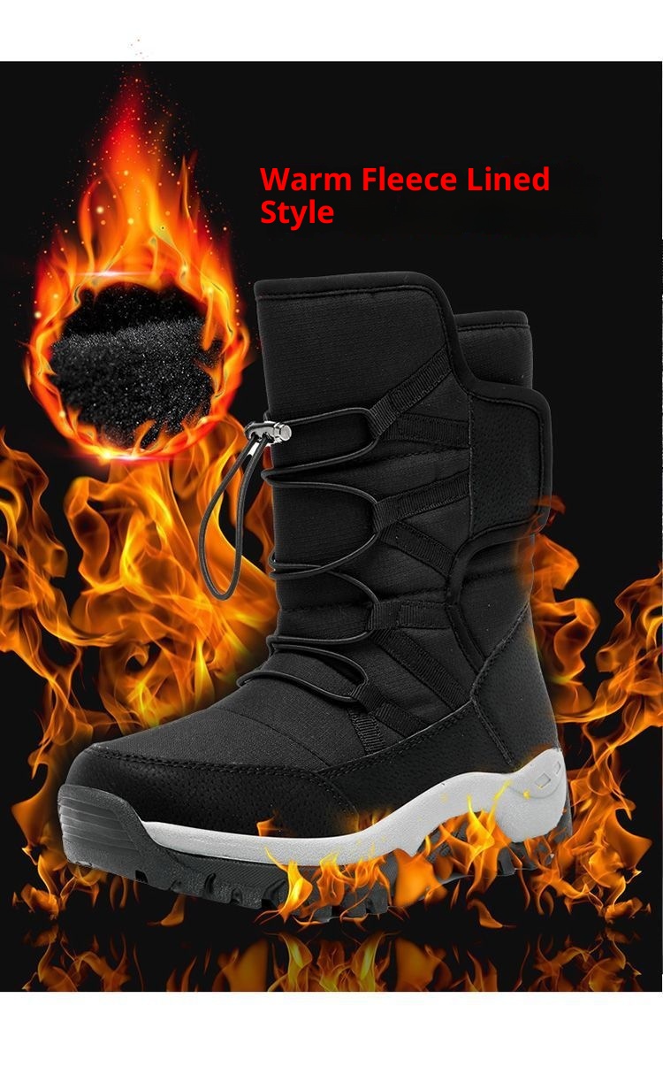 Zees Northeast Harbin Boots For Women Winter Waterproof Non-Slip Warm Fleece Lined Thickened Outdoor Hiking Snow Country_voghion.com