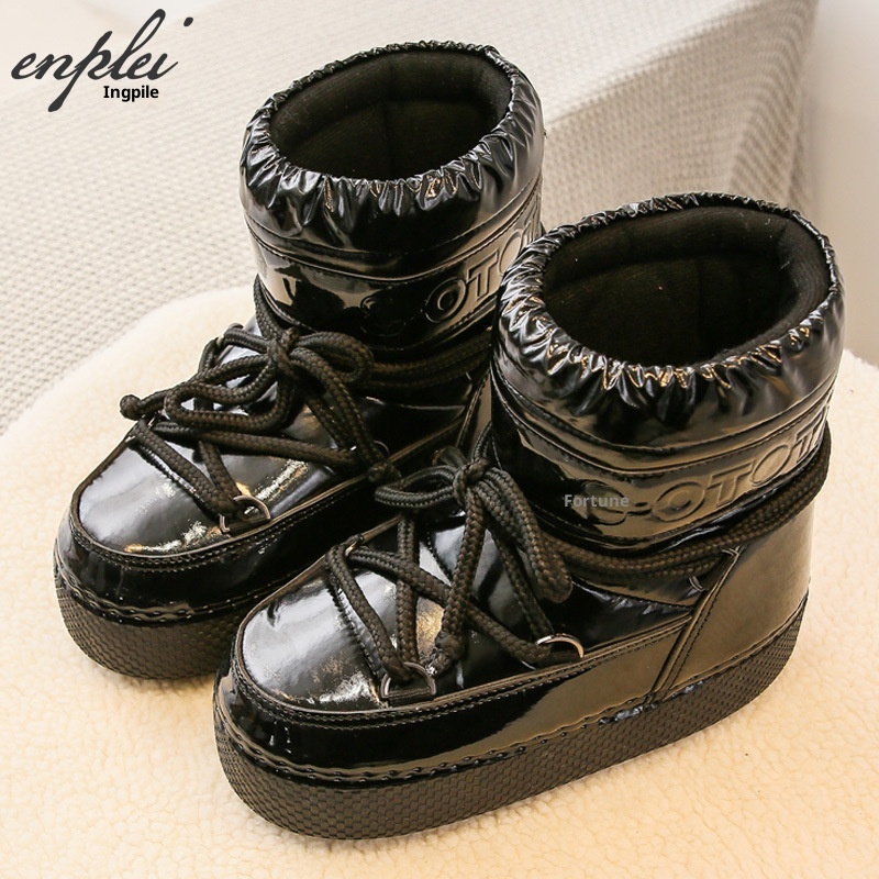 Zees 2025 Same Style Exported To Russia Winter Ski Short Snow Waterproof Thick Sole Northeast Moon Boots_voghion.com