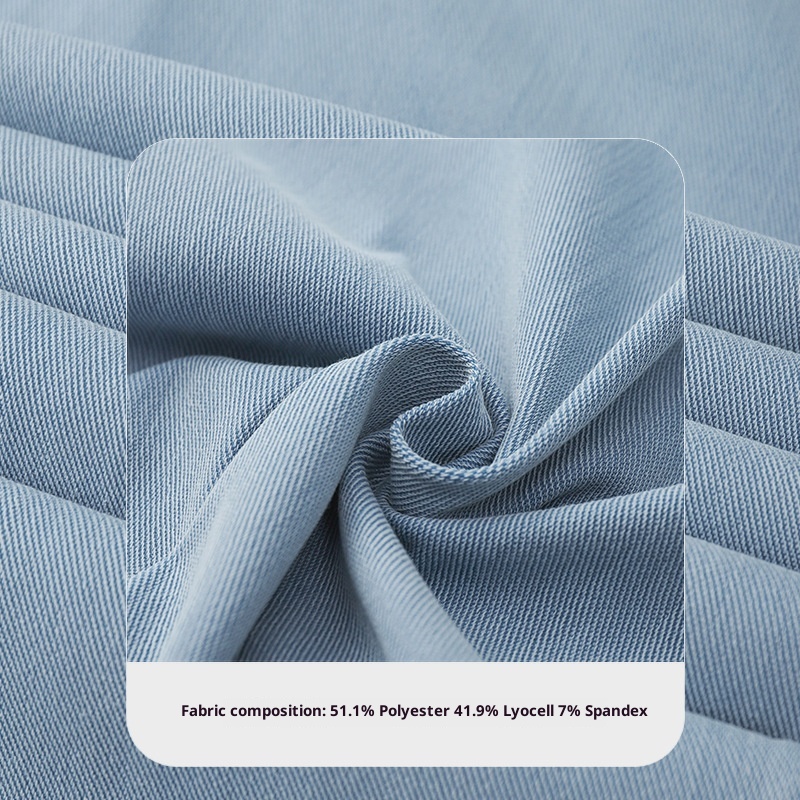 Jean ChicShe Tencel pour femme, été 2025, coupe fine, taille S, drapé, taille élastique, jambes larges, effet soie glacée._voghion.com