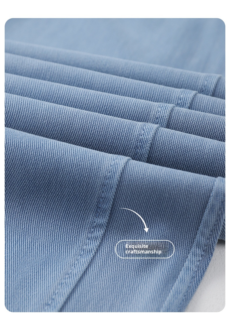 Jean ChicShe Tencel pour femme, été 2025, coupe fine, taille S, drapé, taille élastique, jambes larges, effet soie glacée._voghion.com