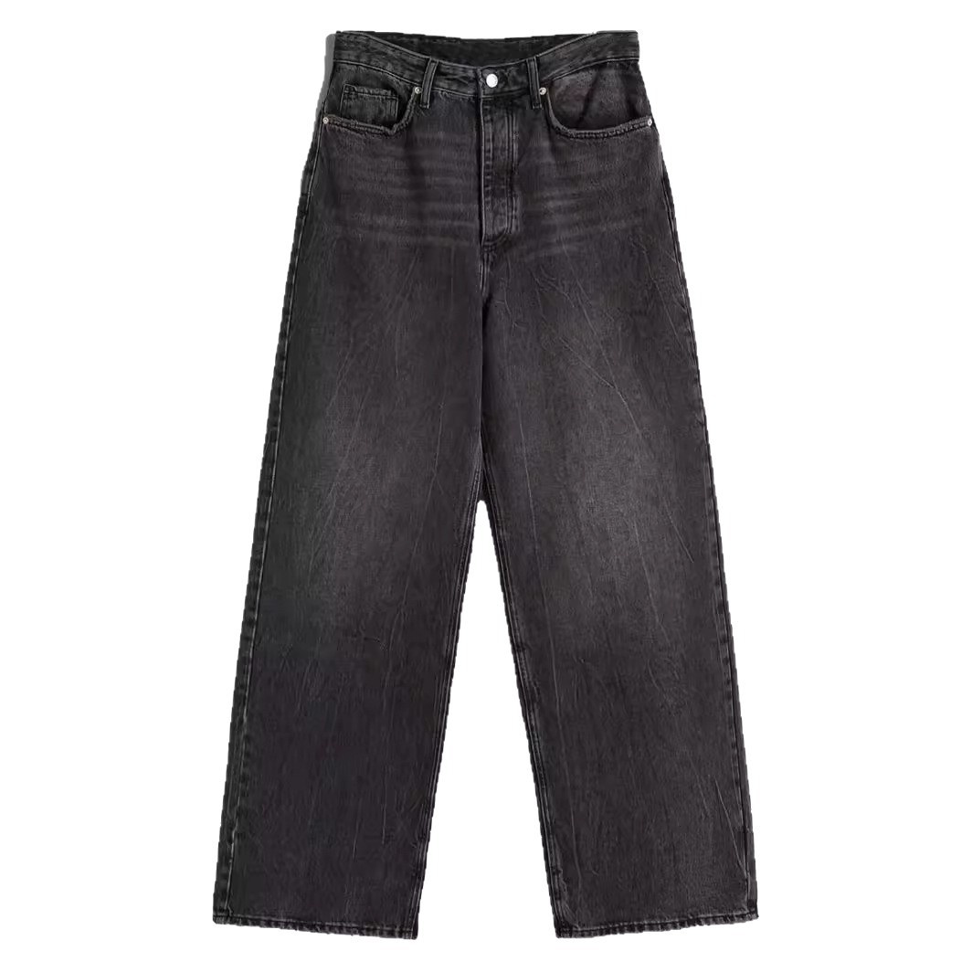 Jeans larghi e larghi da donna con baffi di gatto per il commercio estero transfrontaliero europeo e americano di ChicShe_voghion.com