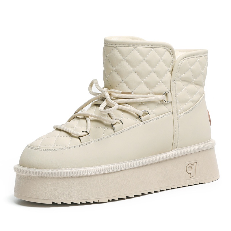 Zees Waterproof Boots For Women, Fleece-Lined Thickened, Country Travel And Skiing Special Space Walking Boots, Thick Sole_voghion.com